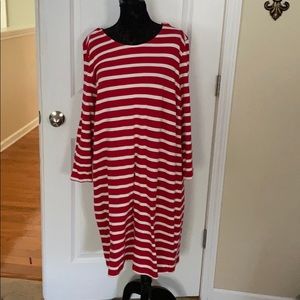 Old Navy Red and White Striped Dress